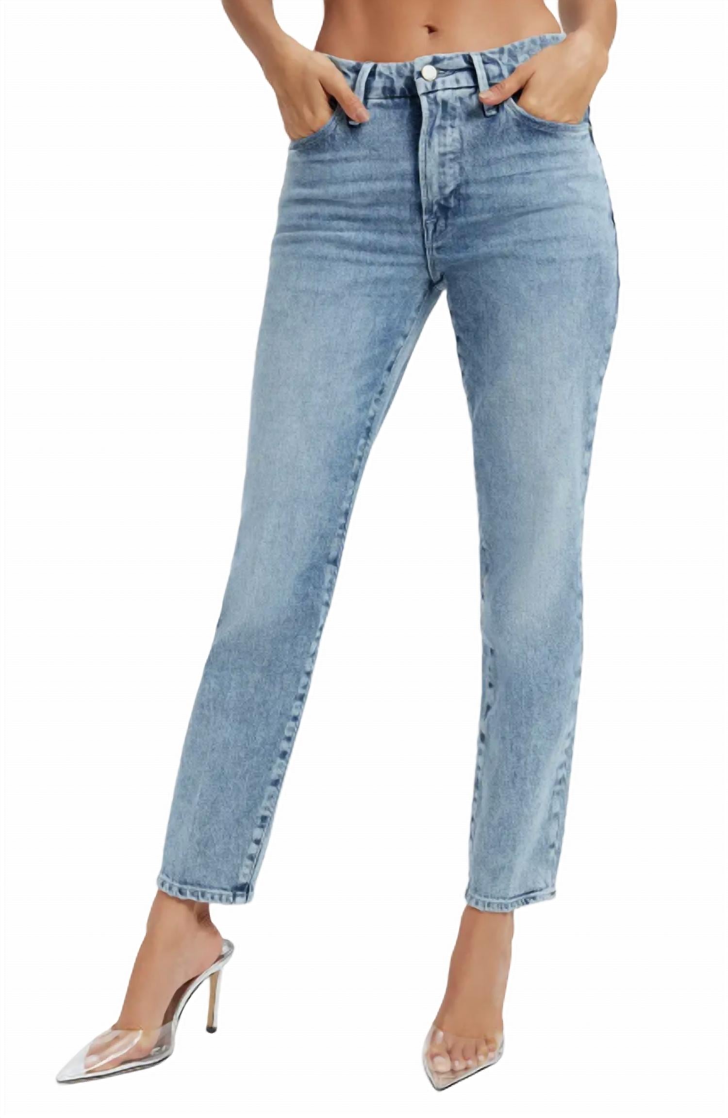 Классические прямые джинсы с высокой талией цвета Indigo301 GOOD AMERICAN
Классические прямые джинсы с высокой талией цвета Indigo301 GOOD AMERICAN