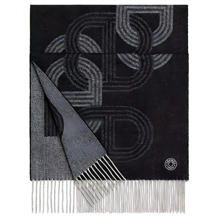 Шерстяной шарф HERMES черно-серый
Шерстяной шарф HERMES черно-серый