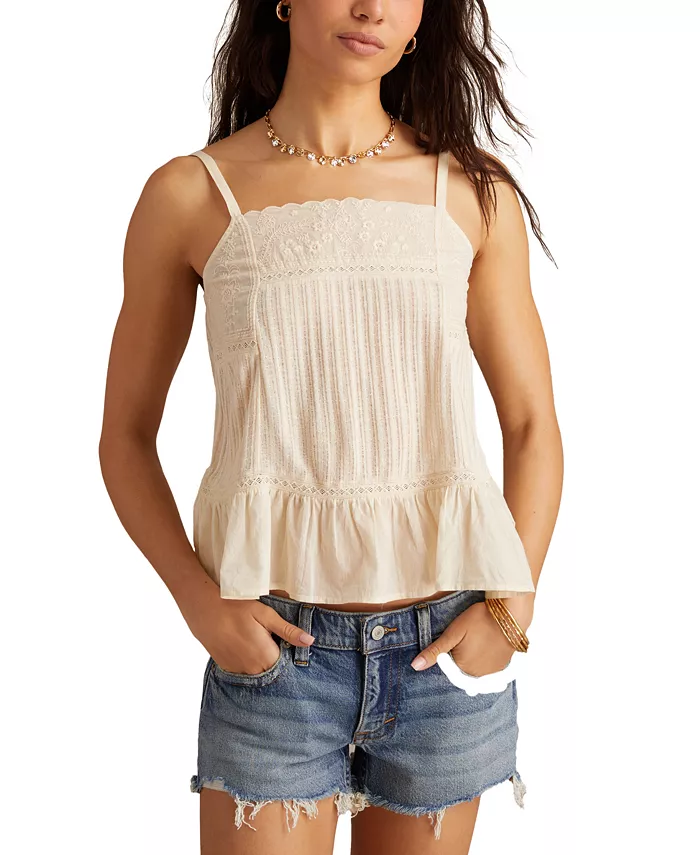 Женский топ без рукавов с квадратным вырезом и вышивкой Lucky Brand, коричневый/бежевый
Женский топ без рукавов с квадратным вырезом и вышивкой Lucky Brand, коричневый/бежевый