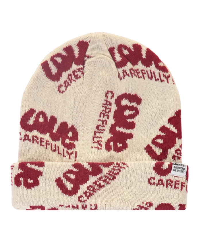 Вязаная шапка-бини в стиле колор-блок Market, бежевый
Вязаная шапка-бини в стиле колор-блок Market, бежевый