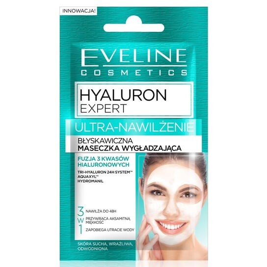 Ультраувлажняющая и разглаживающая маска, 7 мл Eveline Cosmetics, Hyaluron Expert
Ультраувлажняющая и разглаживающая маска, 7 мл Eveline Cosmetics, Hyaluron Expert