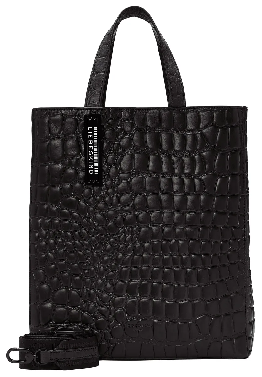 Сумка Liebeskind Berlin с ручкой "Kroko Paper Bag Tote M", с тиснением под рептилию, через плечо, сертифицирована LeatherWorkingGroup, черный
Сумка Liebeskind Berlin с ручкой "Kroko Paper Bag Tote M", с тиснением под рептилию, через плечо, сертифицирована LeatherWorkingGroup, черный