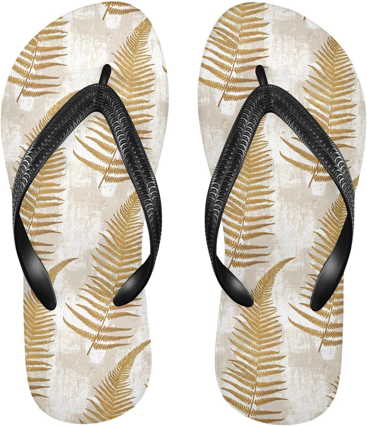 Пляжные шлепанцы с рисунком золотого папоротника, резиновые нескользящие летние тапочки для прогулок, женские и мужские Sinestour
Пляжные шлепанцы с рисунком золотого папоротника, резиновые нескользящие летние тапочки для прогулок, женские и мужские Sinestour