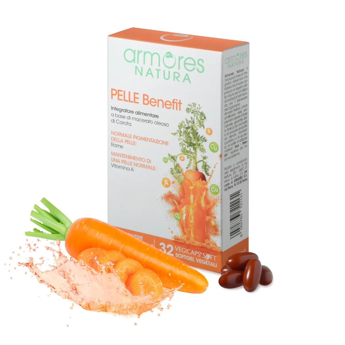 Armores Natura Pelle Benefit 32 капсулы Добавка для кожи
Armores Natura Pelle Benefit 32 капсулы Добавка для кожи