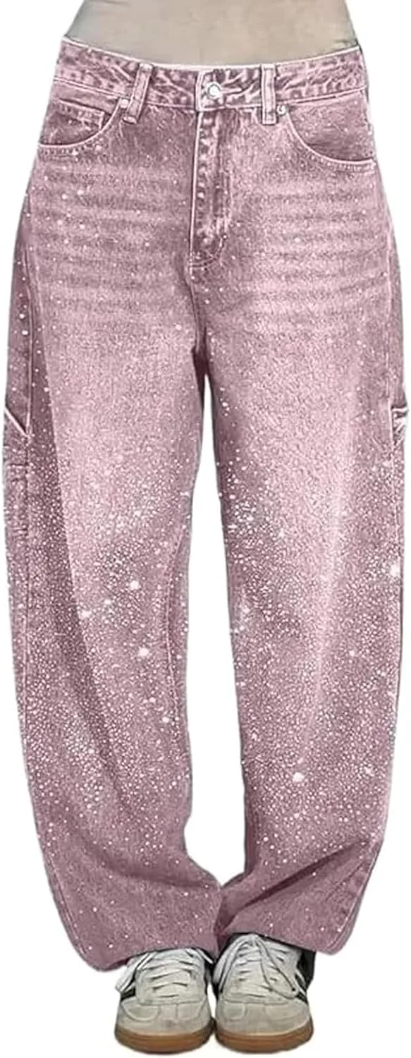 Женские джинсы Casual с камнями, High Waisted, Wide Leg
Женские джинсы Casual с камнями, High Waisted, Wide Leg