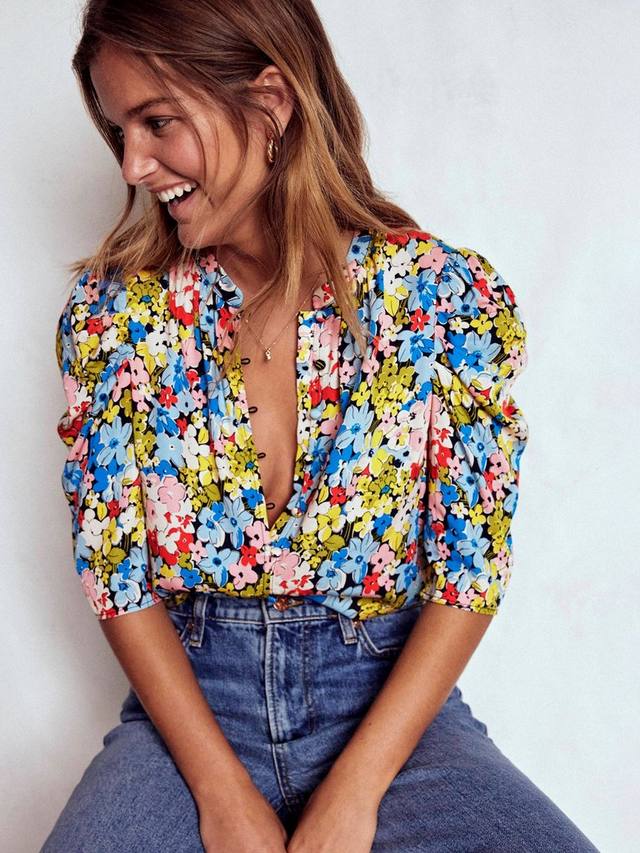 Топ с рукавом-барашком и цветочным принтом Boden, Multi
Топ с рукавом-барашком и цветочным принтом Boden, Multi