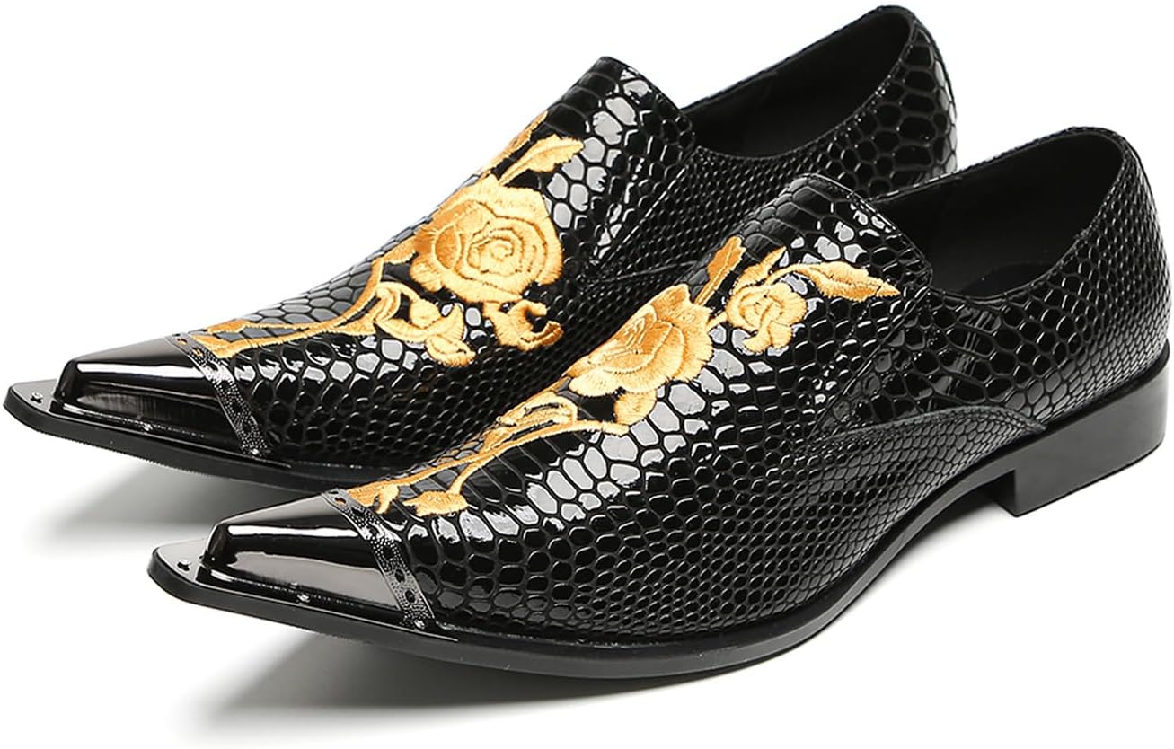Мужские слипоны Santimon - деловые и повседневные лоферы, вышитый узор «Роза и змея», лаковая кожа, мокасины для вечеринок, выпускного, свадьбы и дискотеки, черный
Мужские слипоны Santimon - деловые и повседневные лоферы, вышитый узор «Роза и змея», лаковая кожа, мокасины для вечеринок, выпускного, свадьбы и дискотеки, черный