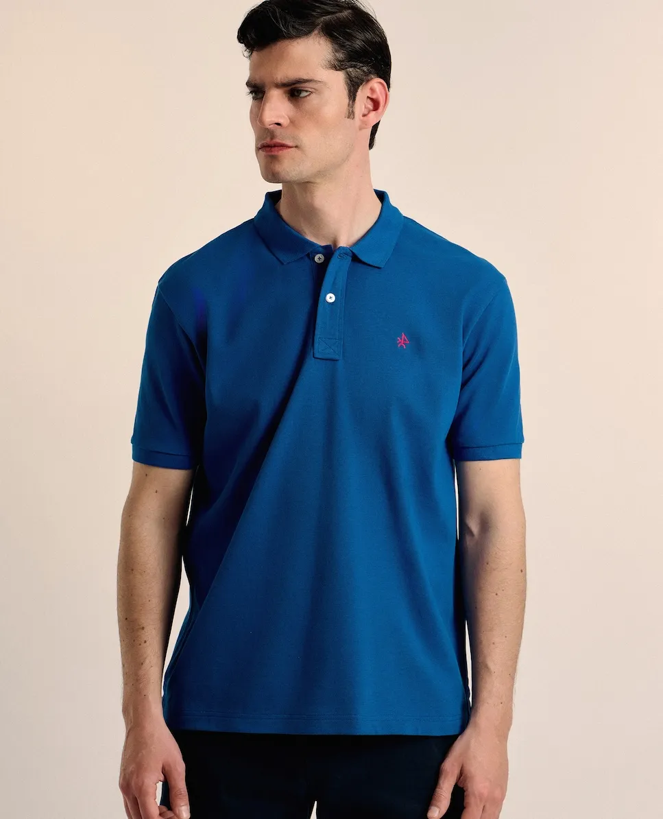 Мужская рубашка-поло классического кроя с короткими рукавами из пике Valecuatro, синий
Мужская рубашка-поло классического кроя с короткими рукавами из пике Valecuatro, синий