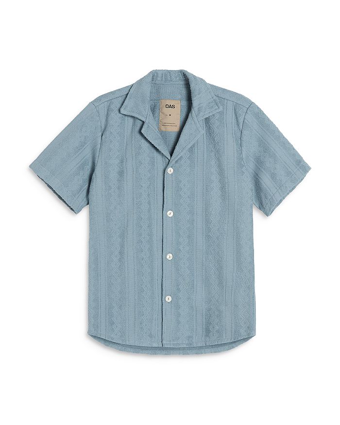 Рубашка свободного кроя из хлопковой махровой ткани Ancora с геометрическими полосками и пуговицами OAS, синий
Рубашка свободного кроя из хлопковой махровой ткани Ancora с геометрическими полосками и пуговицами OAS, синий