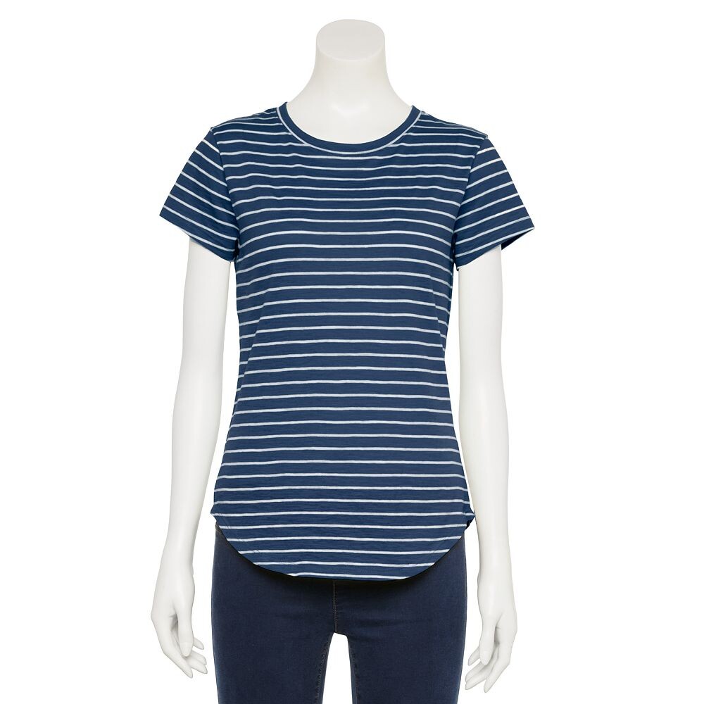 Женская футболка Sonoma Goods For Life с короткими рукавами и круглым вырезом, цвет Navy Beige Stripe
Женская футболка Sonoma Goods For Life с короткими рукавами и круглым вырезом, цвет Navy Beige Stripe