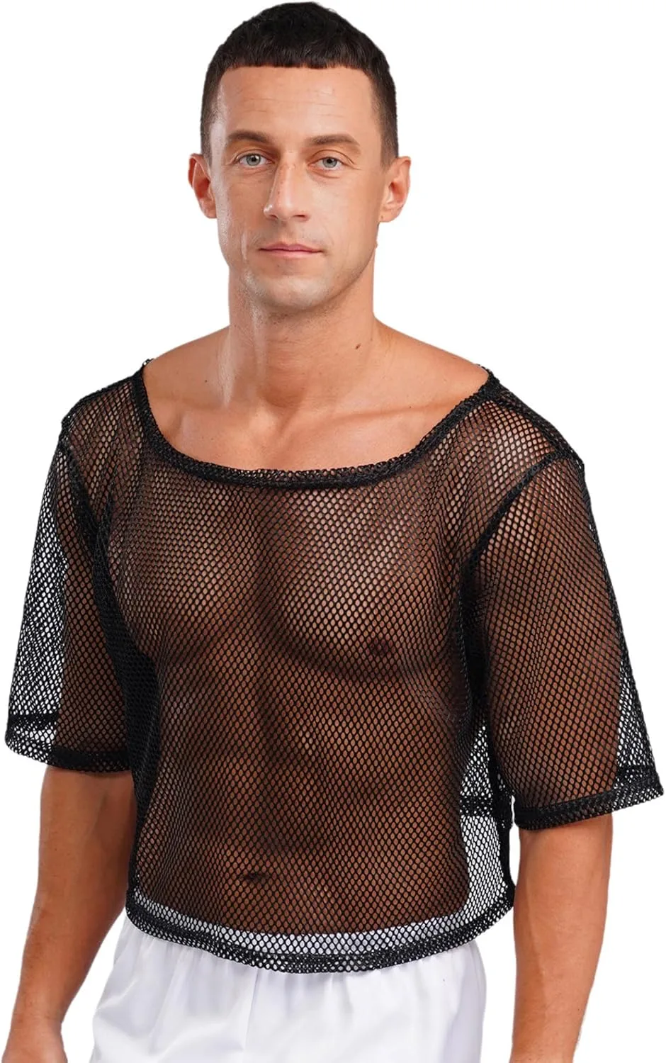 Мужская сексуальная футболка-кроп Fishnet с коротким рукавом Vxuxlje
Мужская сексуальная футболка-кроп Fishnet с коротким рукавом Vxuxlje