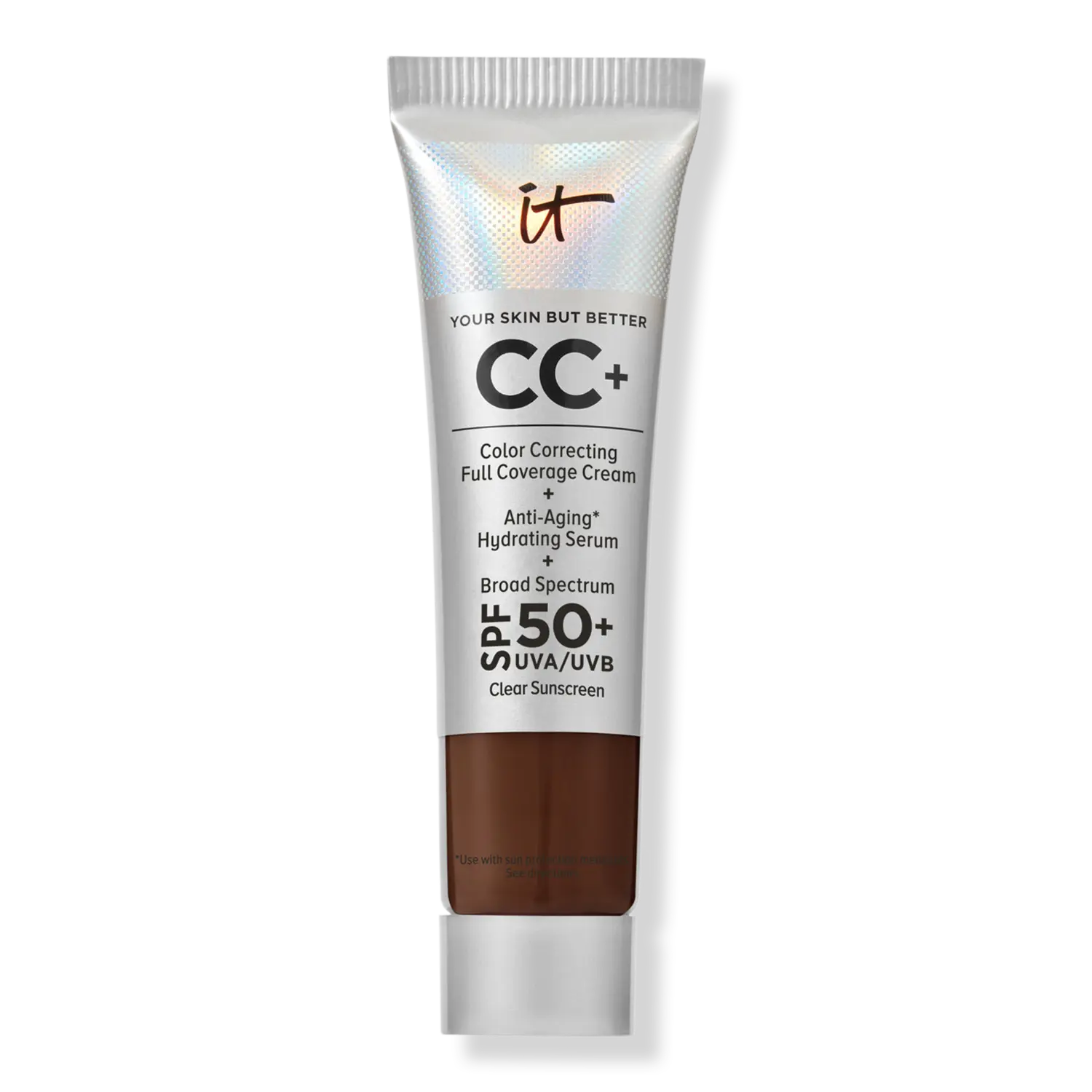 Мини-CC+ крем с SPF 50+ IT Cosmetics, Deep Mocha (very deep cool with red undertones)
Мини-CC+ крем с SPF 50+ IT Cosmetics, Deep Mocha (very deep cool with red undertones)