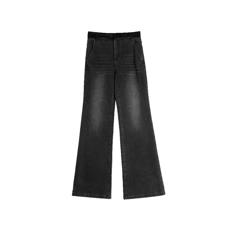 ELLE Женские джинсы черного цвета, умеренно расклешенные
ELLE Женские джинсы черного цвета, умеренно расклешенные