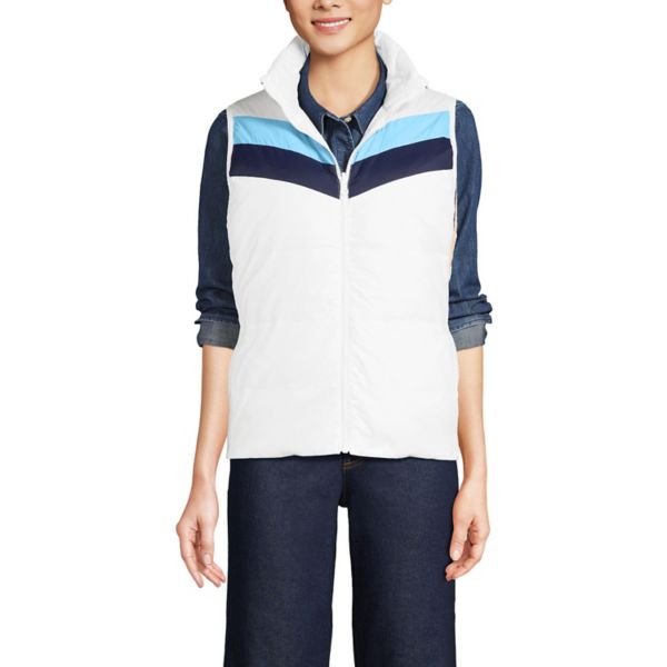 Женский двусторонний легкосплавный пуховый жилет Lands' End, цвет white blue block
Женский двусторонний легкосплавный пуховый жилет Lands' End, цвет white blue block