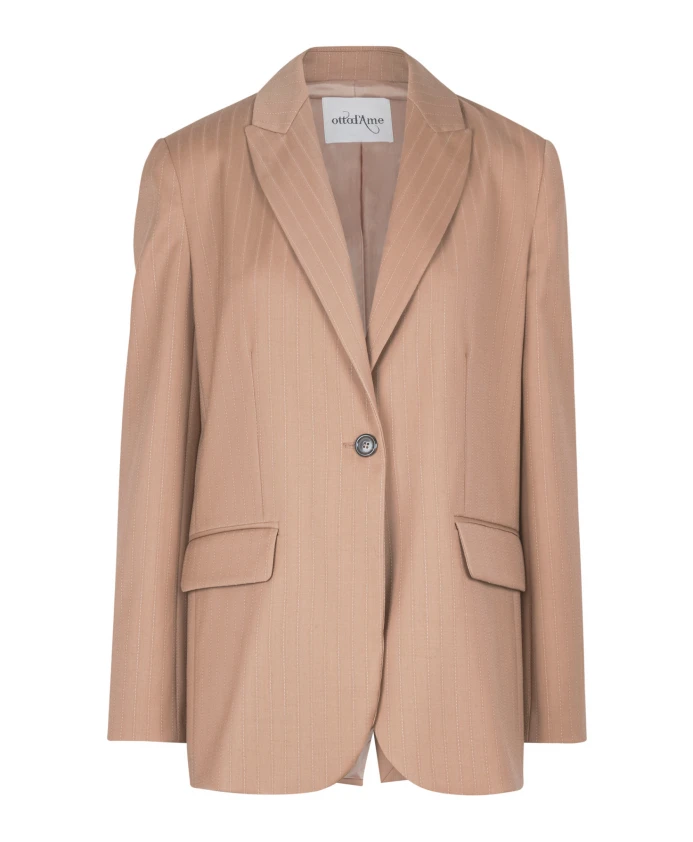 Шерстяной пиджак в тонкую полоску с застежкой на пуговицы. Ottod'Ame, коричневый
Шерстяной пиджак в тонкую полоску с застежкой на пуговицы. Ottod'Ame, коричневый