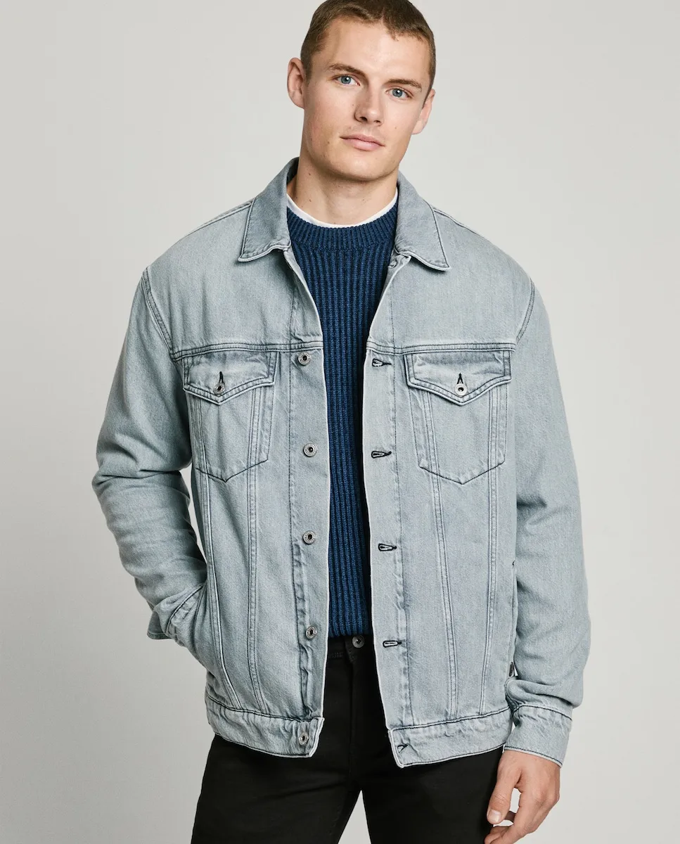 Мужская джинсовая куртка свободного кроя Pepe Jeans, светло-серый
Мужская джинсовая куртка свободного кроя Pepe Jeans, светло-серый