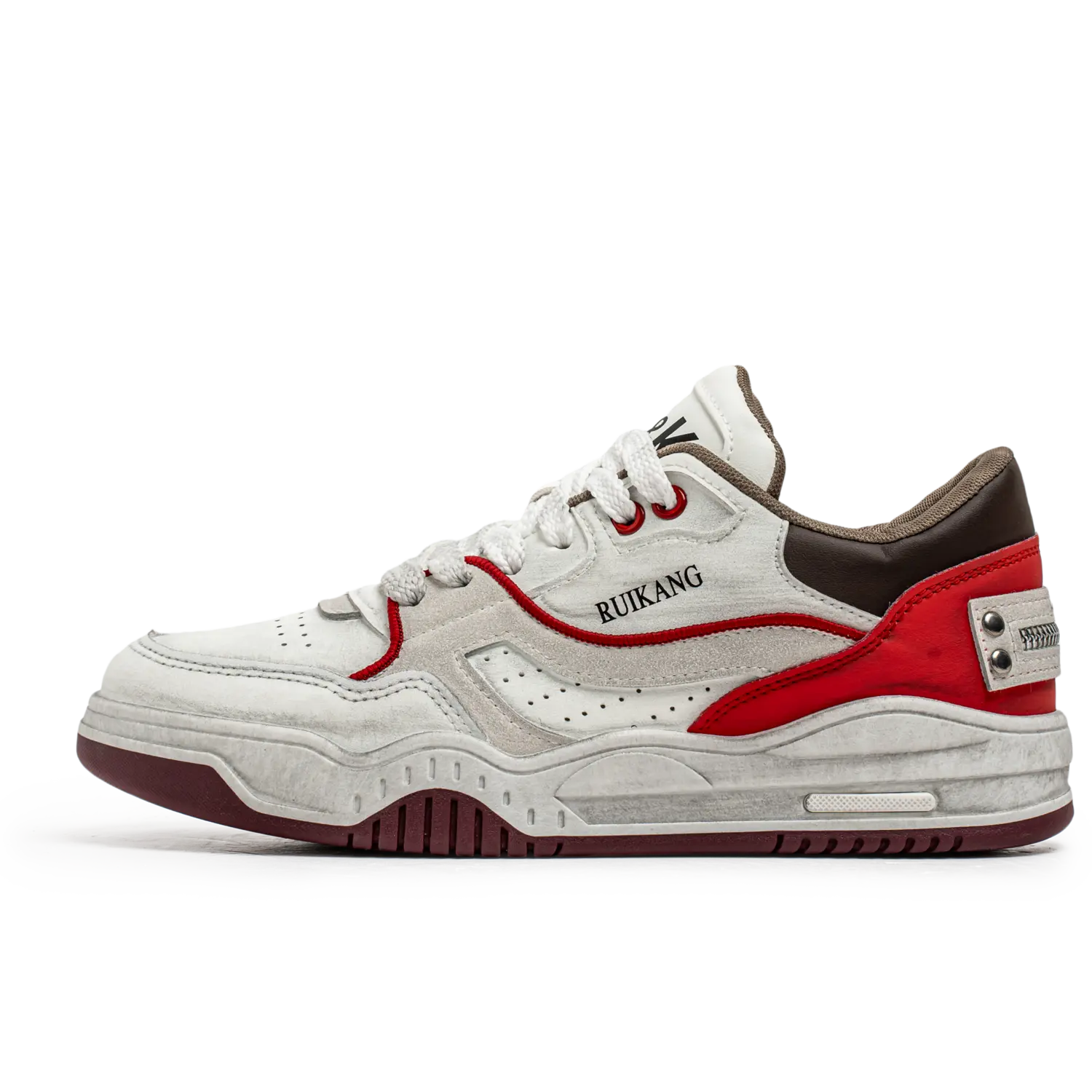 Boogie Bear Амортизирующие противоскользящие износостойкие дышащие легкие низкие повседневные туфли для мужчин с эффектом увеличения роста бело-красные, цвет White Red 
Boogie Bear Амортизирующие противоскользящие износостойкие дышащие легкие низкие повседневные туфли для мужчин с эффектом увеличения роста бело-красные, цвет White Red