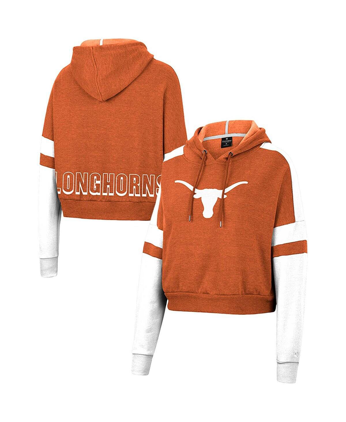 Женский укороченный пуловер с капюшоном Texas Orange Texas Longhorns в полоску и аркой с логотипом Colosseum
Женский укороченный пуловер с капюшоном Texas Orange Texas Longhorns в полоску и аркой с логотипом Colosseum