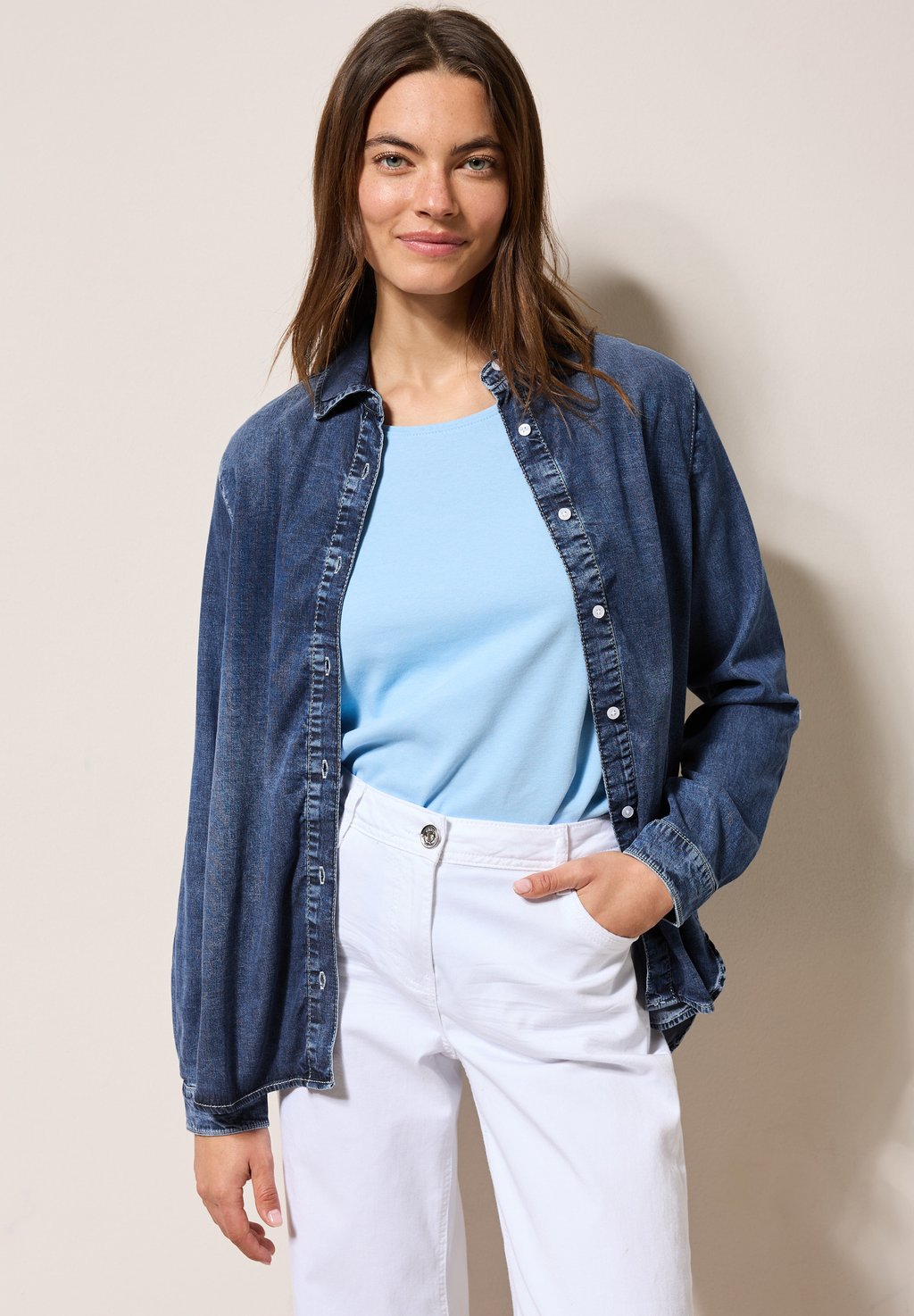 Блузка на пуговицах Cecil, цвет Blau
Блузка на пуговицах Cecil, цвет Blau