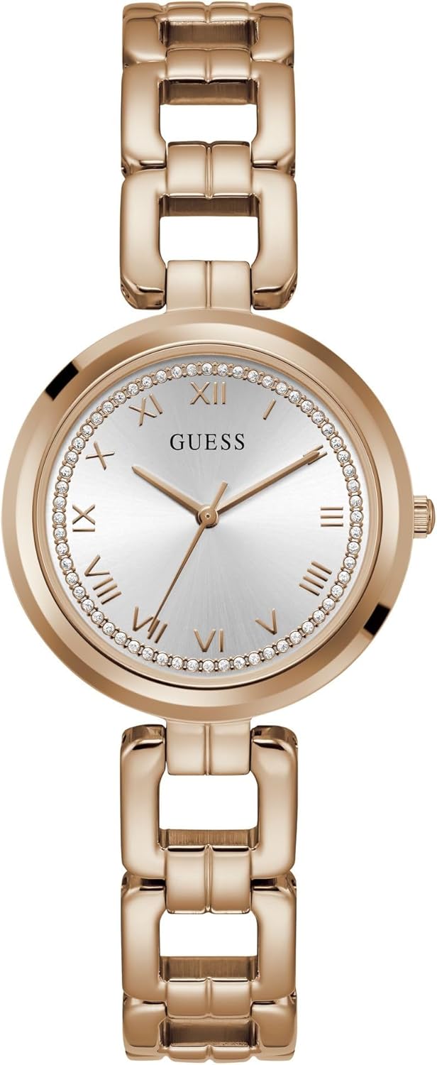 GUESS Factory круглые аналоговые часы в розовом золотом тоне
GUESS Factory круглые аналоговые часы в розовом золотом тоне