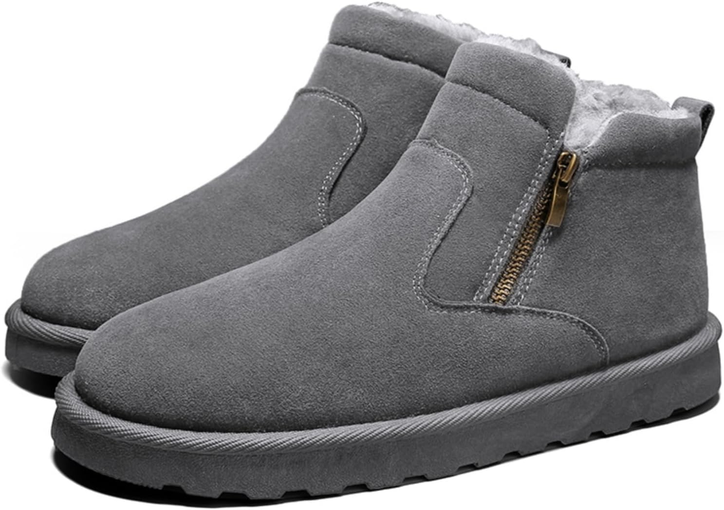 Мужские зимние ботинки Khwfjas, с толстой флисовой подкладкой, боковой молнией, верх из замши, нескользящая резиновая подошва, комфортная стелька для повседневного ношения и тепла на открытом воздухе в холодную погоду, серый
Мужские зимние ботинки Khwfjas, с толстой флисовой подкладкой, боковой молнией, верх из замши, нескользящая резиновая подошва, комфортная стелька для повседневного ношения и тепла на открытом воздухе в холодную погоду, серый