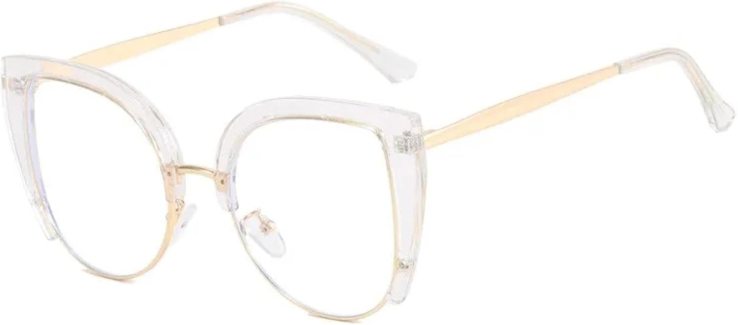 Солнцезащитные очки с защитой от УФ-излучения UV400 | Металлическая оправа «кошачий глаз» с прозрачными линзами | Для женщин и мужчин, для занятий спортом на открытом воздухе и вождения DSVIGF, Clear
Солнцезащитные очки с защитой от УФ-излучения UV400 | Металлическая оправа «кошачий глаз» с прозрачными линзами | Для женщин и мужчин, для занятий спортом на открытом воздухе и вождения DSVIGF, Clear