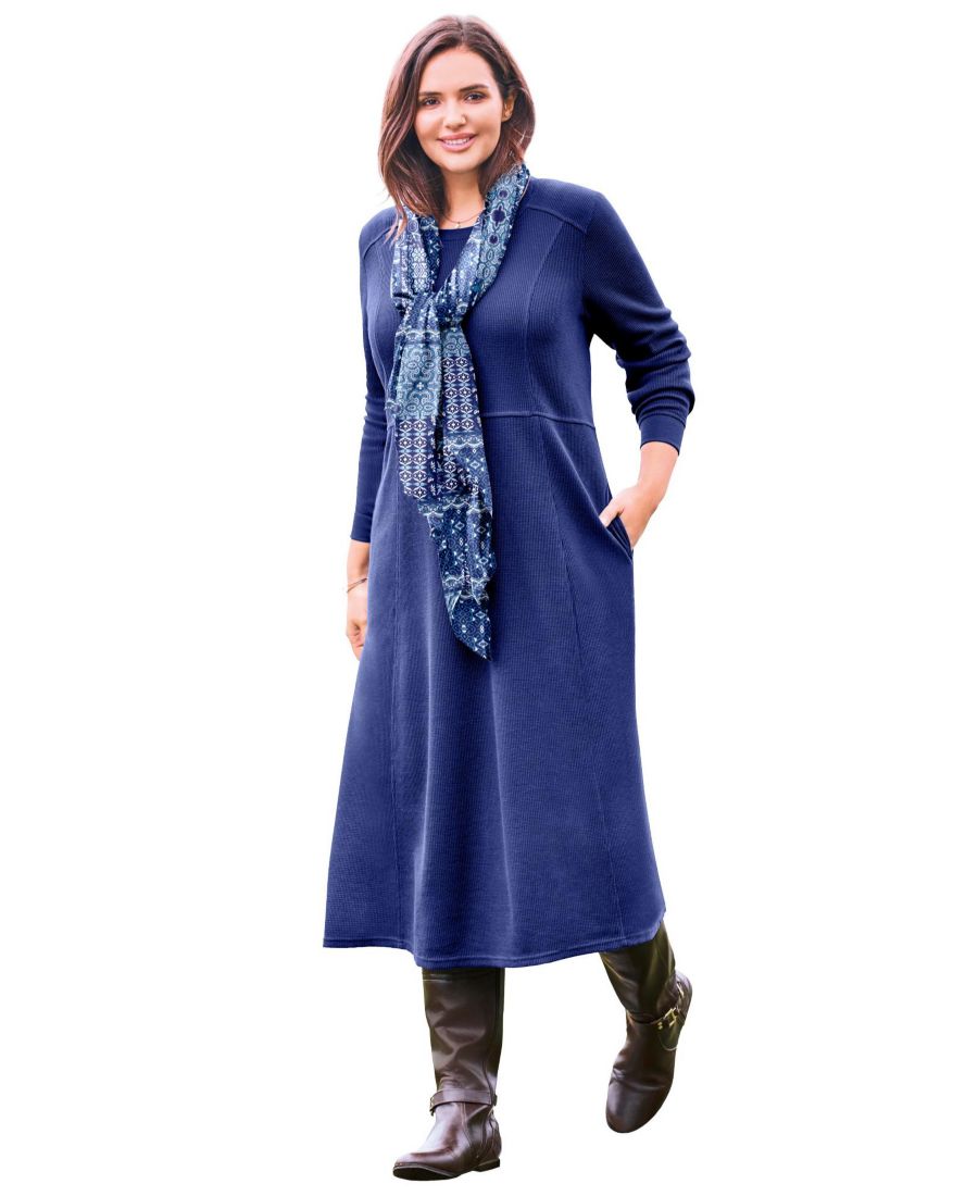 Платье А-силуэта из термотрикотажа для миниатюрных и полных женщин Woman Within, Ultra blue
Платье А-силуэта из термотрикотажа для миниатюрных и полных женщин Woman Within, Ultra blue