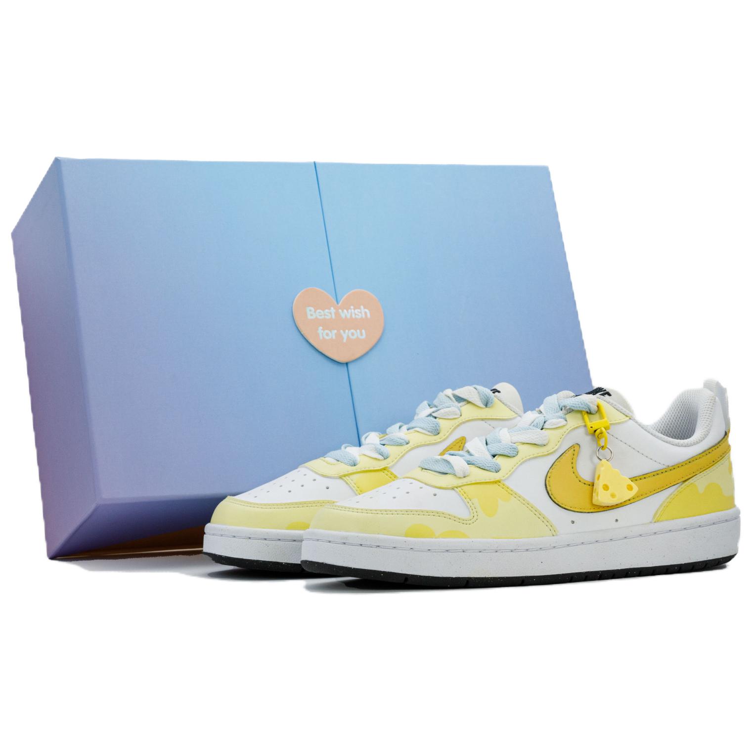 Nike Низкие противоскользящие амортизирующие кроссовки Court Borough для скейтбординга, желтые, белые, подростковые
Nike Низкие противоскользящие амортизирующие кроссовки Court Borough для скейтбординга, желтые, белые, подростковые