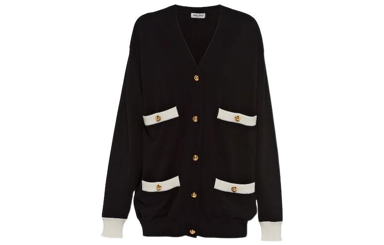 Свитер женский Miu Miu кашемировый, черный 
Свитер женский Miu Miu кашемировый, черный