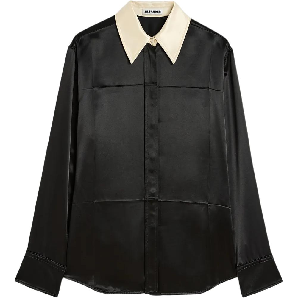 Рубашка с контрастным воротником JIL SANDER, черный
Рубашка с контрастным воротником JIL SANDER, черный