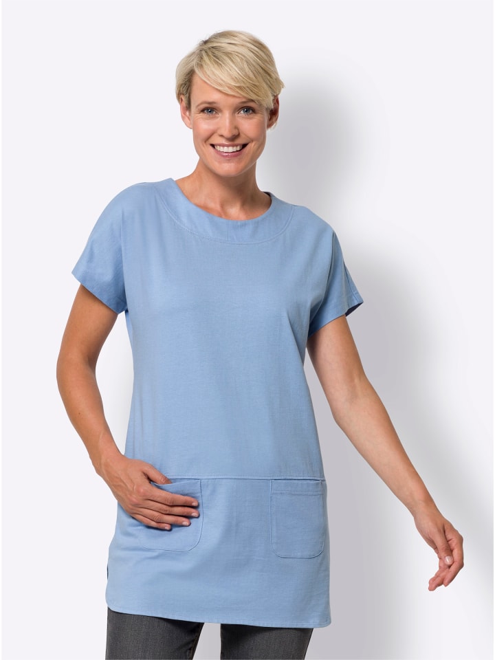 Длинная рубашка небесно-голубого цвета Sieh an!
Длинная рубашка небесно-голубого цвета Sieh an!