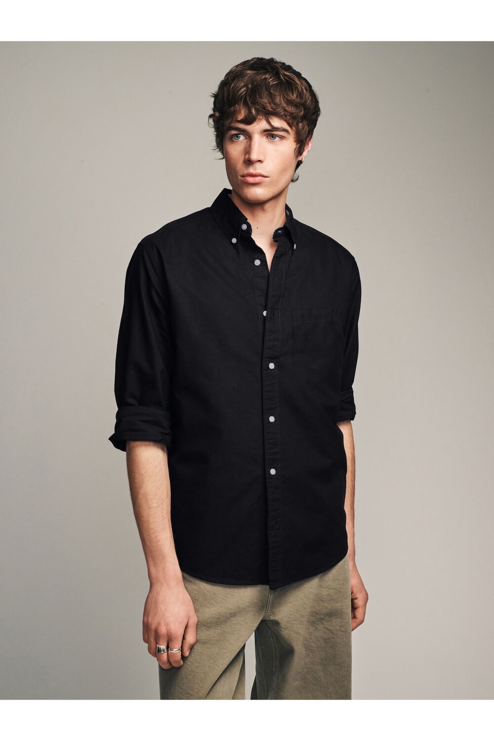 Рубашка Оксфорд с длинным рукавом Next, черный
Рубашка Оксфорд с длинным рукавом Next, черный