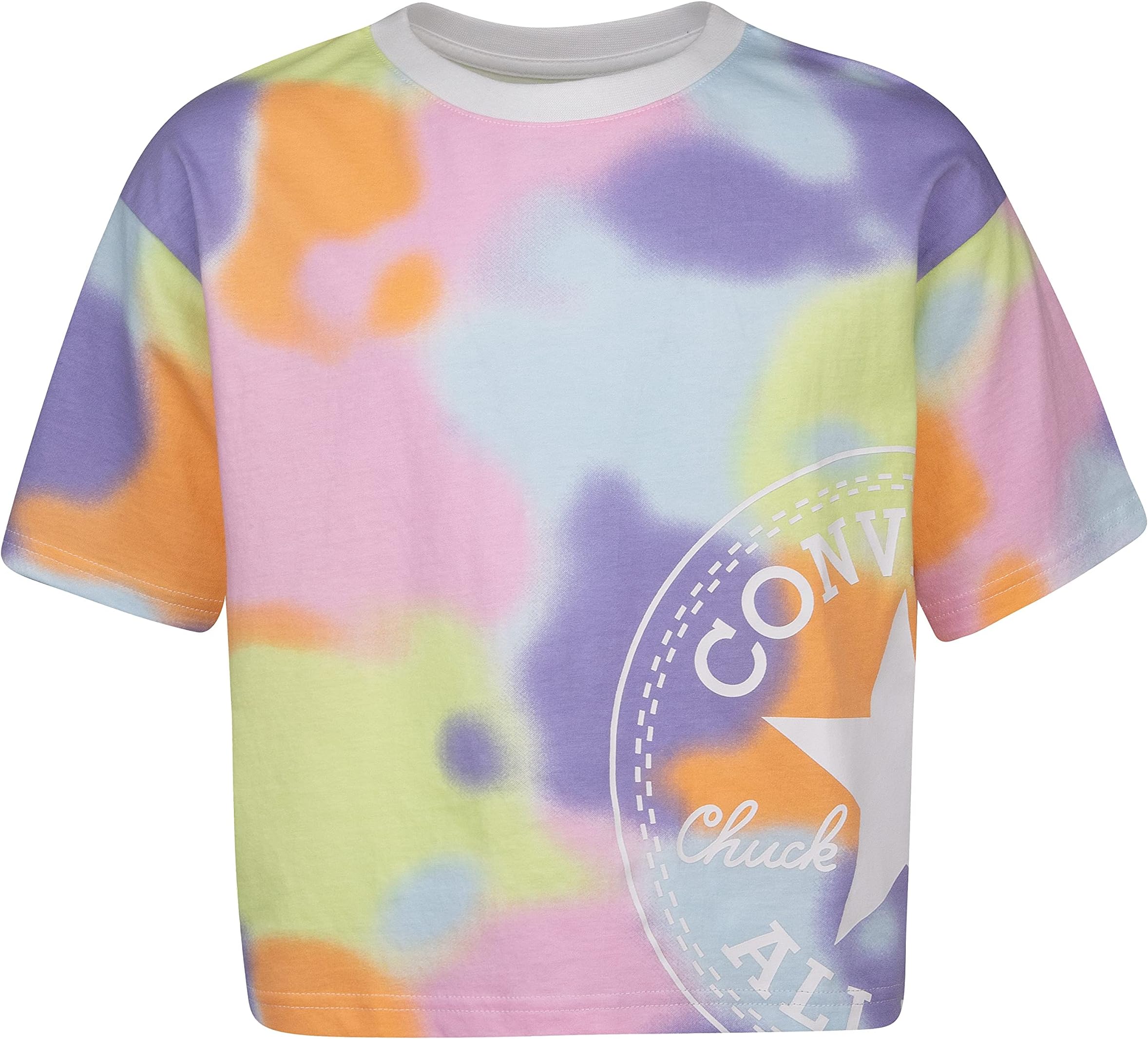 Футболка Converse Kids Chuck Patch Boxy Fit T-Shirt (Big Kids), цвет Pastel Blur
Футболка Converse Kids Chuck Patch Boxy Fit T-Shirt (Big Kids), цвет Pastel Blur