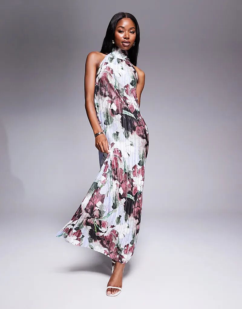 Темное плиссированное платье макси с завязками на шее ASOS DESIGN
Темное плиссированное платье макси с завязками на шее ASOS DESIGN