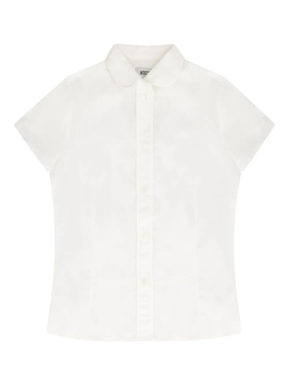 Хлопковая рубашка Moschino Kids, белый 
Хлопковая рубашка Moschino Kids, белый