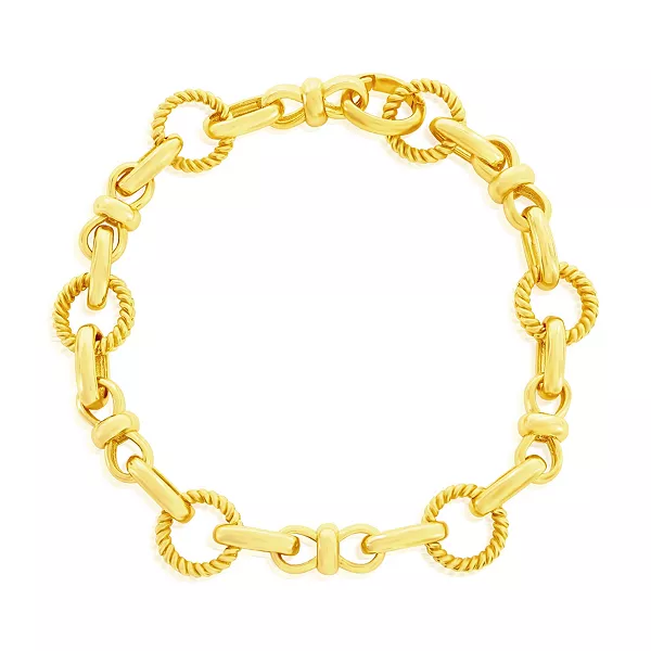 Браслет из стерлингового серебра с кругом и знаком бесконечности Simona, gold
Браслет из стерлингового серебра с кругом и знаком бесконечности Simona, gold