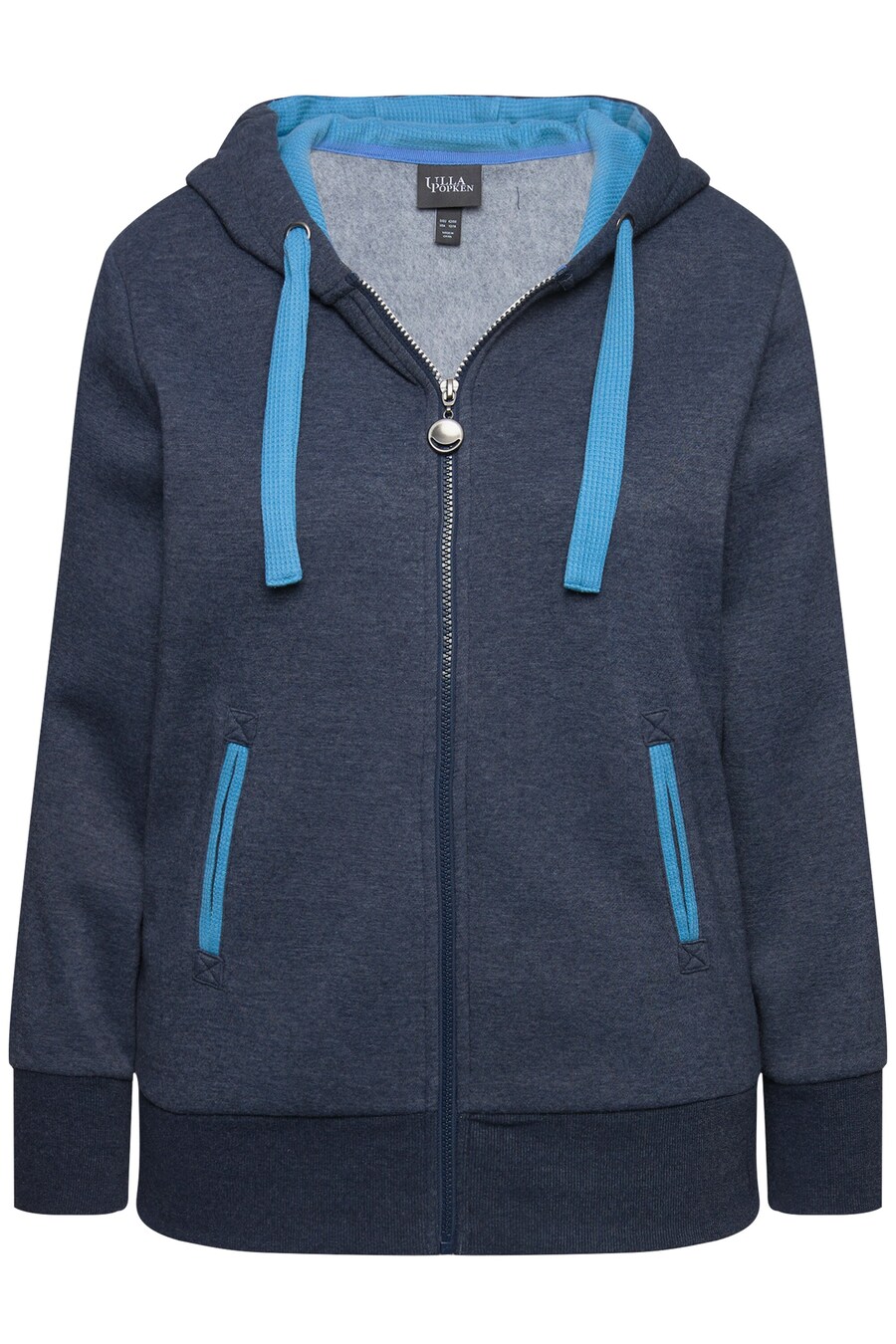 Толстовка с капюшоном на молнии Ulla Popken, морской синий
Толстовка с капюшоном на молнии Ulla Popken, морской синий
