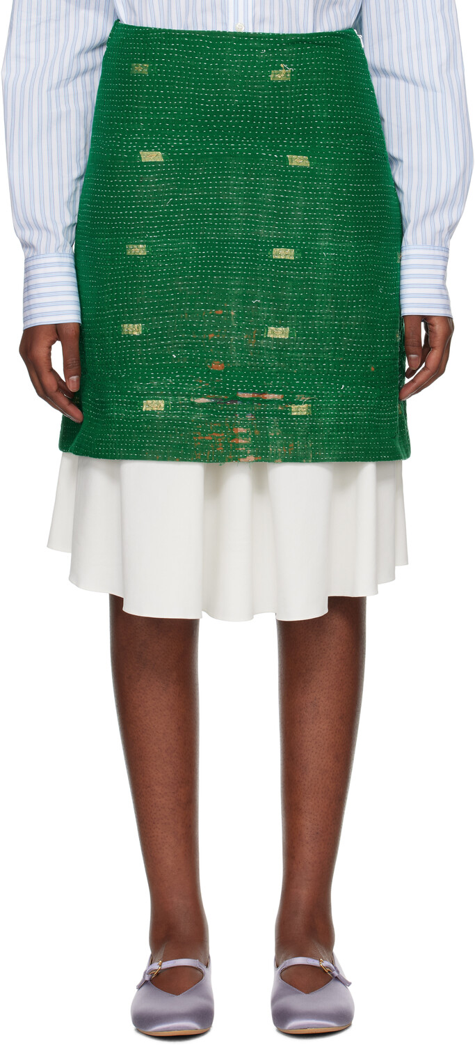 Зеленая юбка-миди Triumph Wales Bonner
Зеленая юбка-миди Triumph Wales Bonner