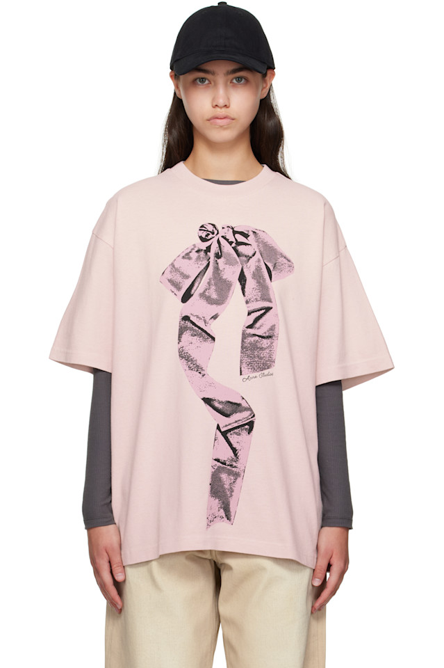 Acne Studios Футболка с принтом в виде розового бантика
Acne Studios Футболка с принтом в виде розового бантика