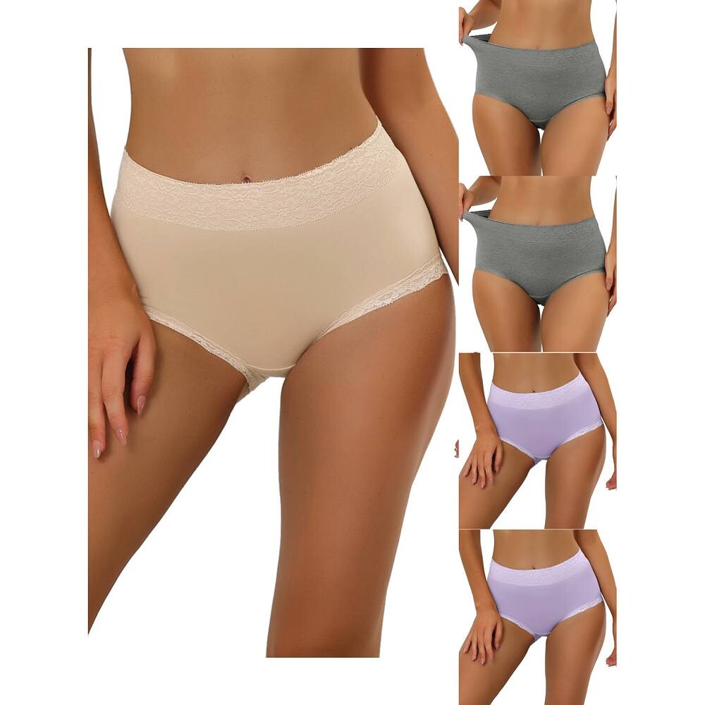 5 упаковок женского хлопкового нижнего белья с высокой посадкой и кружевной отделкой для контроля живота, полное покрытие, трусы Muti-color ALLEGRA K, Gy Purple Bg
5 упаковок женского хлопкового нижнего белья с высокой посадкой и кружевной отделкой для контроля живота, полное покрытие, трусы Muti-color ALLEGRA K, Gy Purple Bg