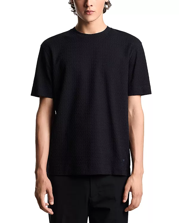 Футболка из фактурного жаккарда из хлопка Emporio Armani, синий
Футболка из фактурного жаккарда из хлопка Emporio Armani, синий
