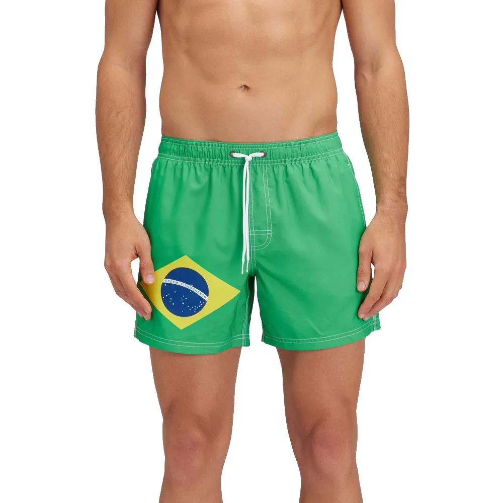Шорты для плавания Sundek Elasticated waistband recycled polyester repreve brazil flag, зеленый
Шорты для плавания Sundek Elasticated waistband recycled polyester repreve brazil flag, зеленый