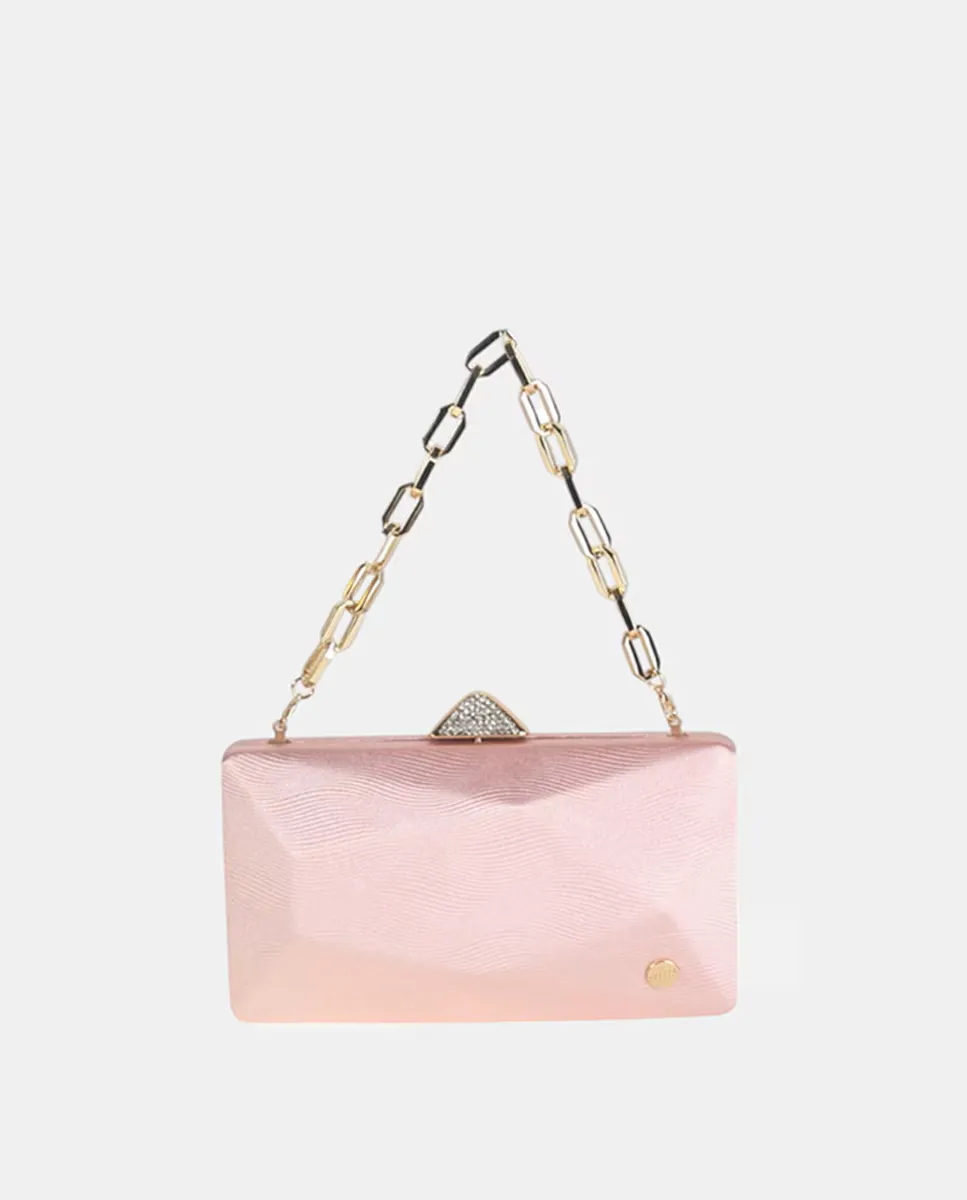 Прямоугольный клатч с подкладкой из тисненого атласа телесного цвета и металлическим держателем для язычка Volum, цвет Nude
Прямоугольный клатч с подкладкой из тисненого атласа телесного цвета и металлическим держателем для язычка Volum, цвет Nude