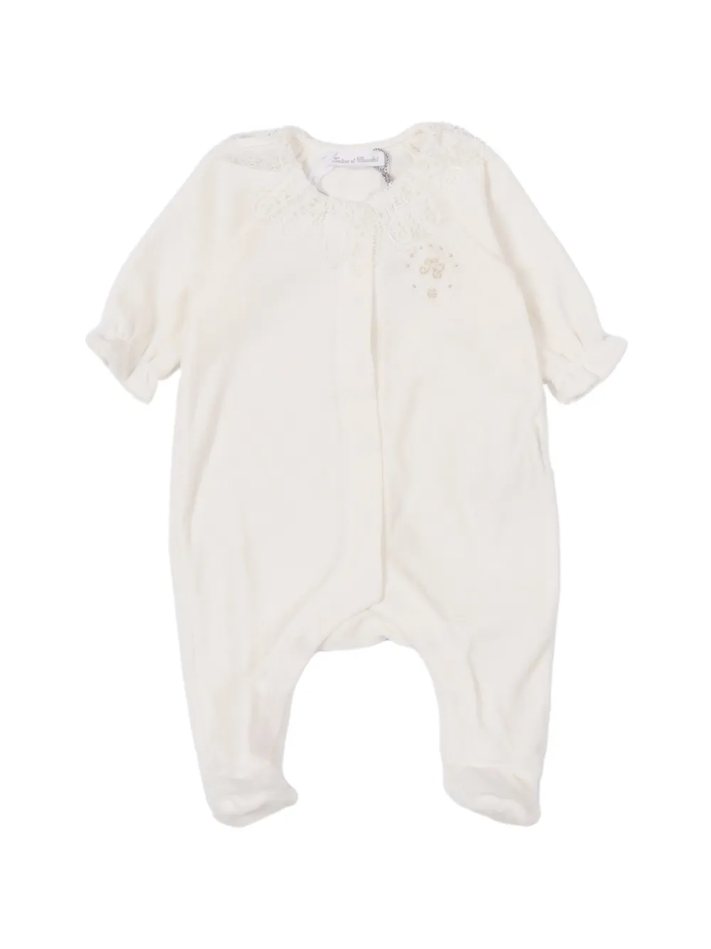 Детский комбинезон с вышивкой и кружевным воротником Tartine Et Chocolat, нейтральный
Детский комбинезон с вышивкой и кружевным воротником Tartine Et Chocolat, нейтральный