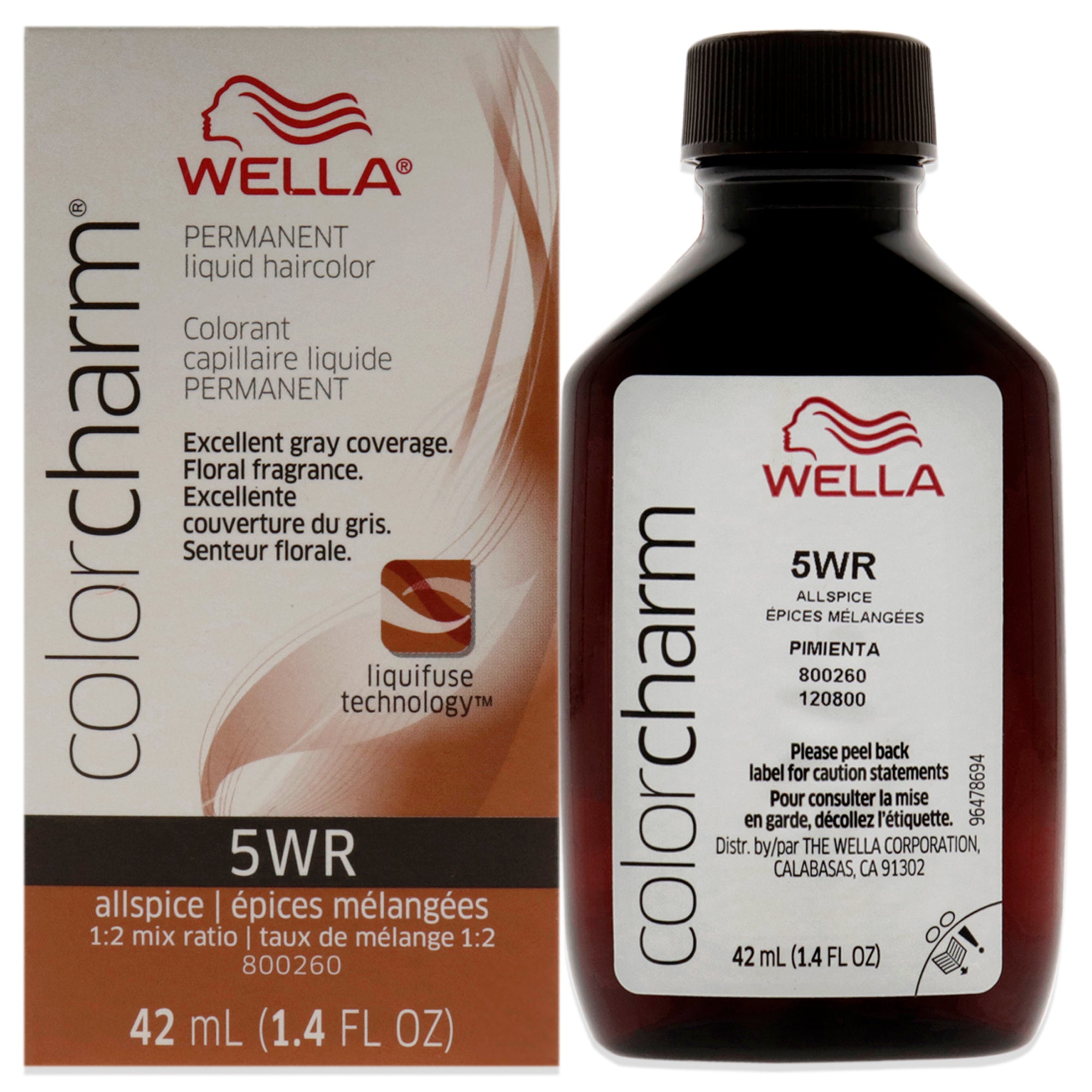 Стойкая жидкая краска для волос Color Charm - 5WR Allspice от Wella, подходит для мужчин и женщин - 1,42 унции (42 г), прозрачный
Стойкая жидкая краска для волос Color Charm - 5WR Allspice от Wella, подходит для мужчин и женщин - 1,42 унции (42 г), прозрачный