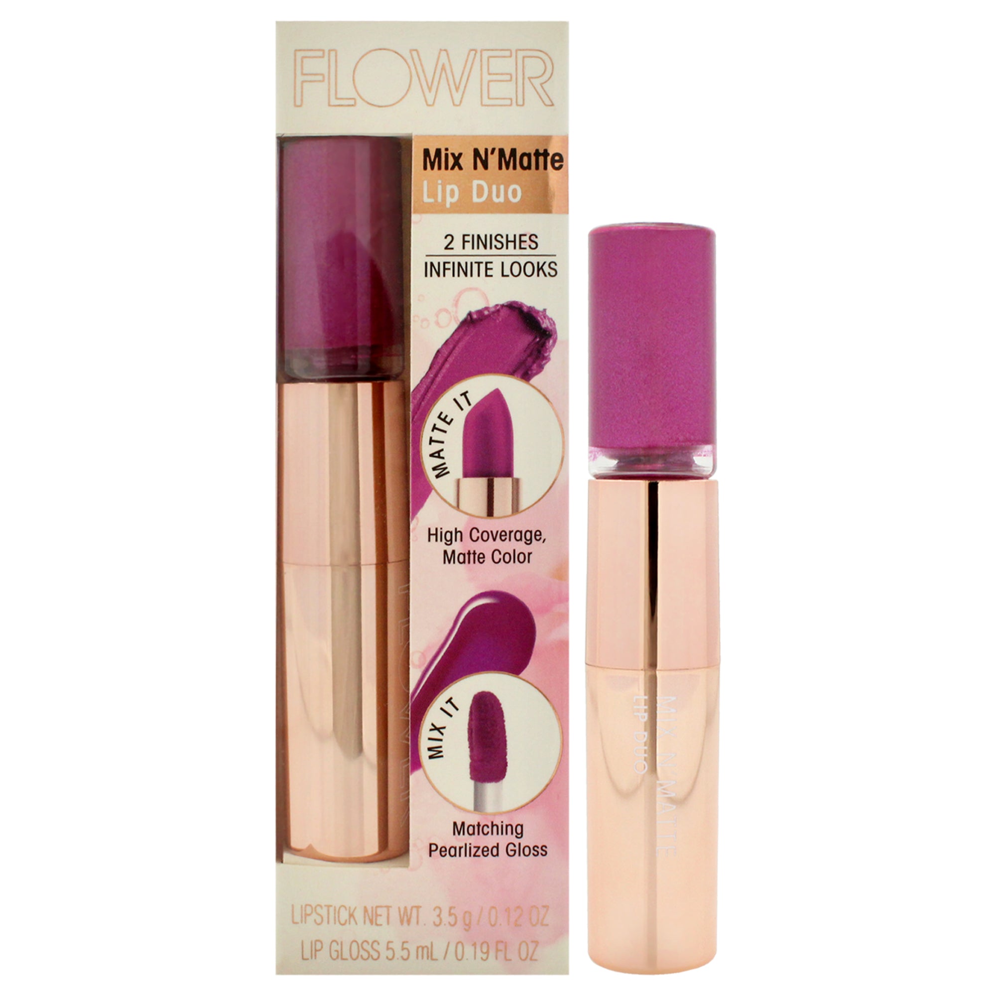 Помада Mix N Matte Lip Duo - LD5 Violet Vixen от Flower Beauty для женщин - 0,19 унции
Помада Mix N Matte Lip Duo - LD5 Violet Vixen от Flower Beauty для женщин - 0,19 унции