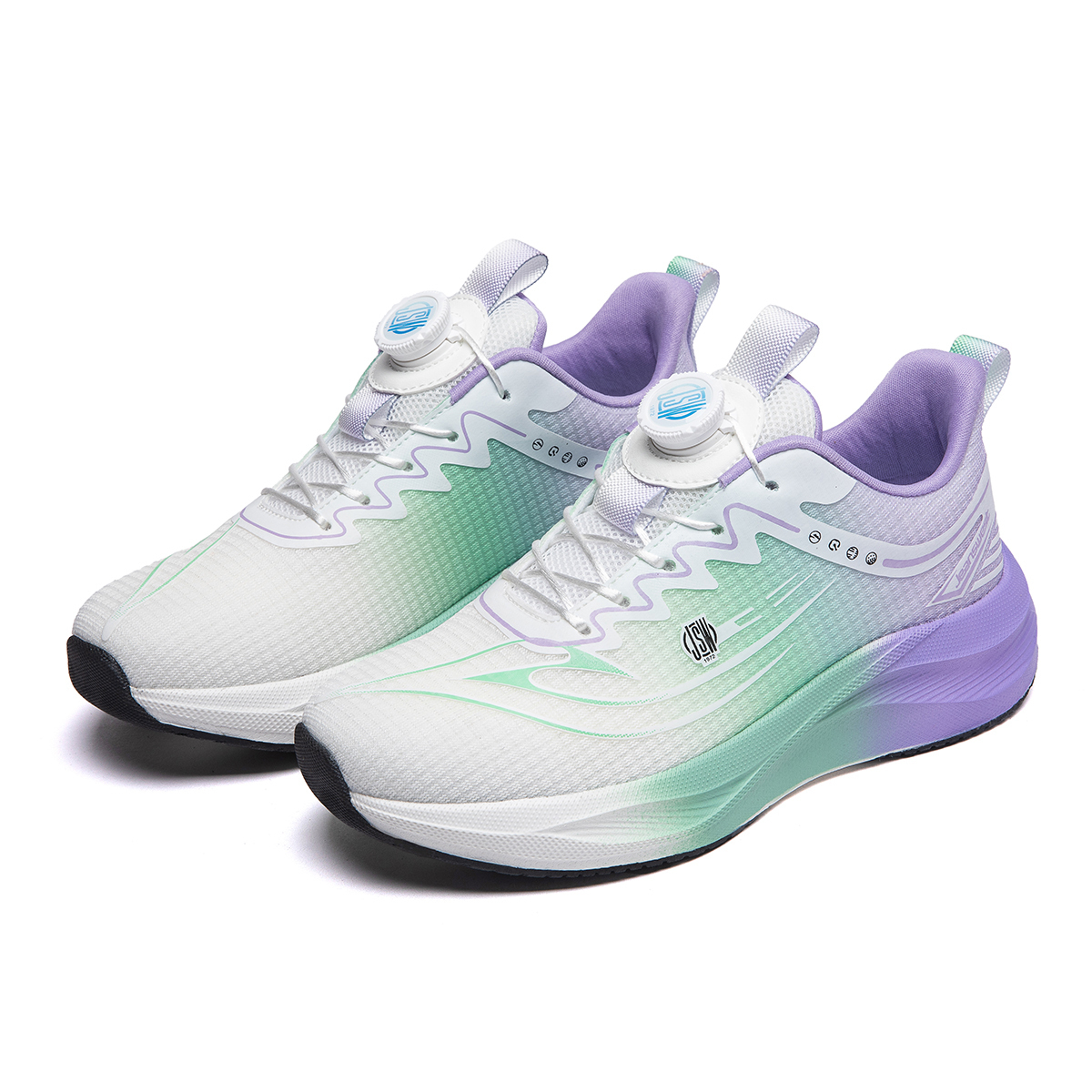 JEANSWEST Амортизирующие нескользящие дышащие низкие кроссовки унисекс бело-зелено-фиолетовые, цвет White Green Purple 
JEANSWEST Амортизирующие нескользящие дышащие низкие кроссовки унисекс бело-зелено-фиолетовые, цвет White Green Purple