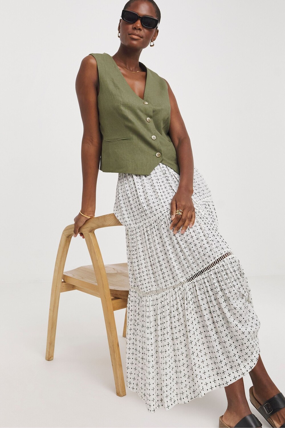 Юбка-Миди из присборенной ткани Jd Williams, белый
Юбка-Миди из присборенной ткани Jd Williams, белый