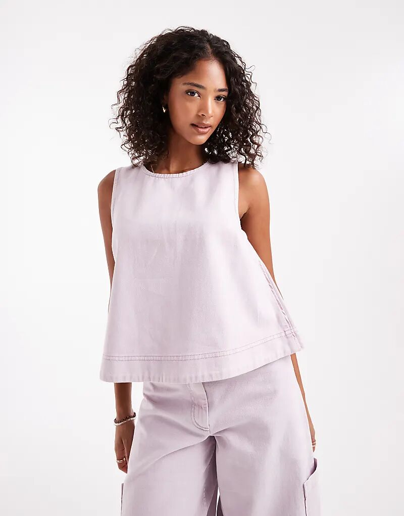 Топ-комбинация ASOS DESIGN в лилово-розовом цвете 
Топ-комбинация ASOS DESIGN в лилово-розовом цвете