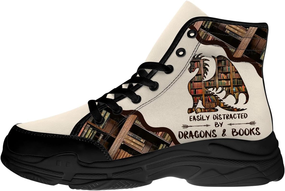 Кроссовки Dragon Reading Book с высоким верхом, шнуровкой и платформой из канваса, подарки для любителей книг для женщин и мужчин Generic, бежевый
Кроссовки Dragon Reading Book с высоким верхом, шнуровкой и платформой из канваса, подарки для любителей книг для женщин и мужчин Generic, бежевый